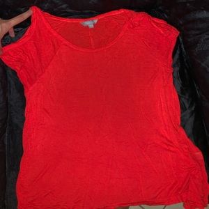 Off the Shoulder Orange Shirt